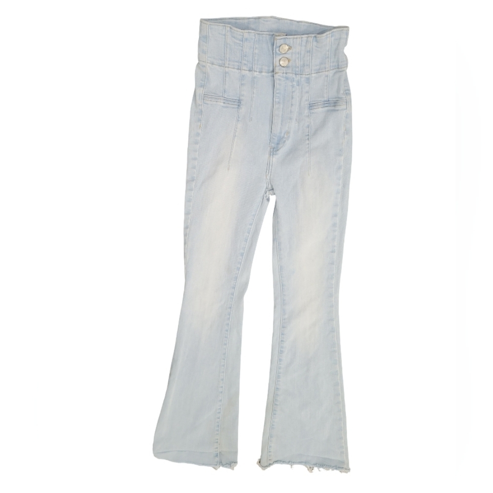 Free People Women's High-Waisted Light Blue Jeans - Size 27